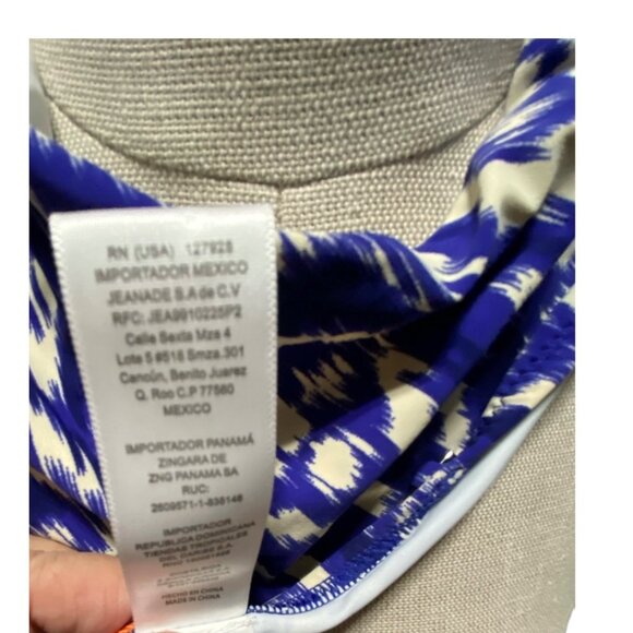 Zingara Swimwear 6 Bottom Blue White Lycra - Picture 7 of 13